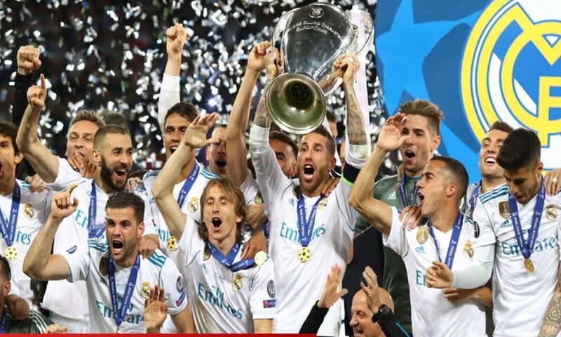 Đội bóng Real Madrid đứng đầu BXH C1 với 13 lần đạt cúp